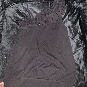 One Ruffle Shoulder Tank Top